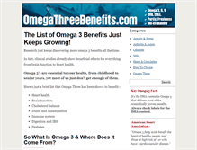 Tablet Screenshot of omegathreebenefits.com